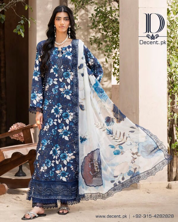 Digital Printed Lawn with Embroidery - Image 3