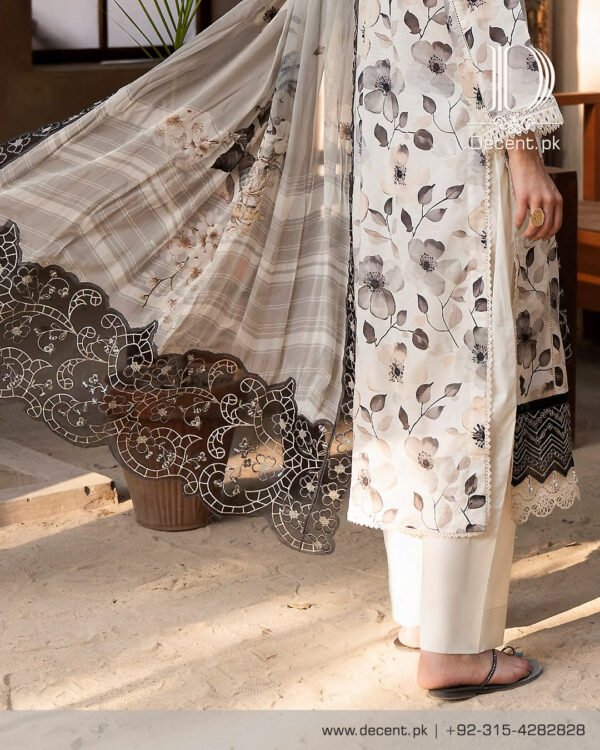 Digital Printed Lawn with Embroidery - Image 5