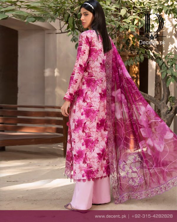 Digital Printed Lawn with Embroiderey - Image 5