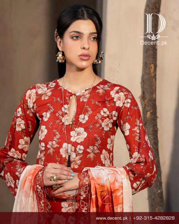 Digital Printed Lawn with Embroidery - Image 6