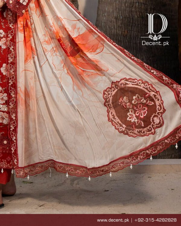 Digital Printed Lawn with Embroidery - Image 4