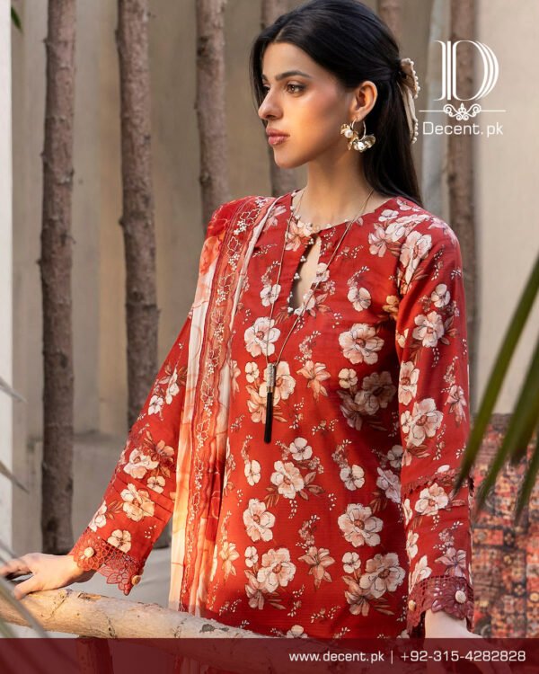 Digital Printed Lawn with Embroidery - Image 2