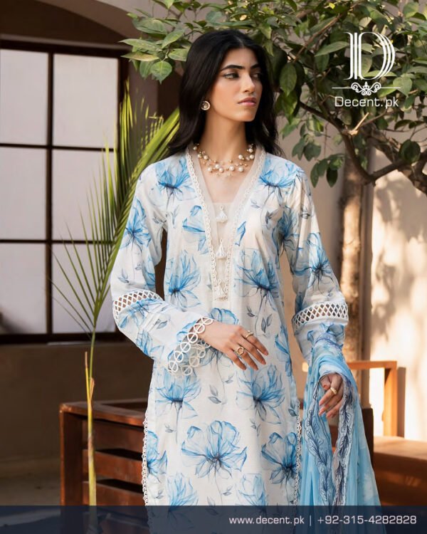 Digital Printed Lawn with Embroidery - Image 7
