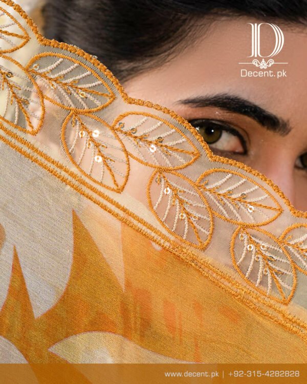 Digital Printed Lawn with Embroidery