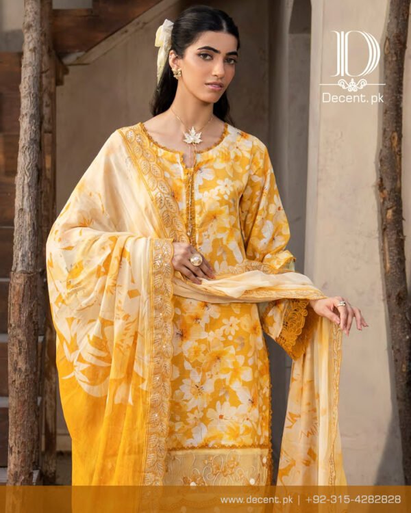 Digital Printed Lawn with Embroidery - Image 6