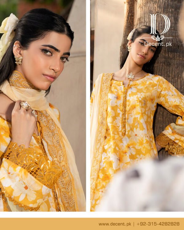 Digital Printed Lawn with Embroidery - Image 5