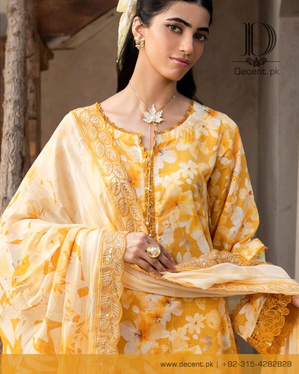 Digital Printed Lawn with Embroidery - Image 4